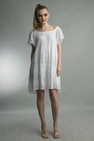 Italian Lace Embroidered Dress