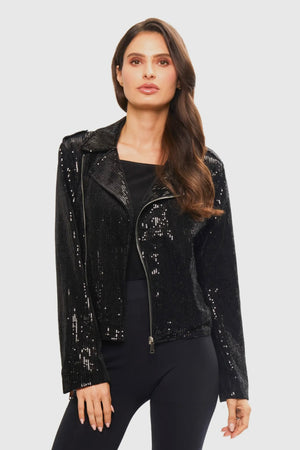 Sequin Moto Jakcet