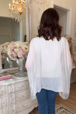 Grace Embroidered Silk Top
