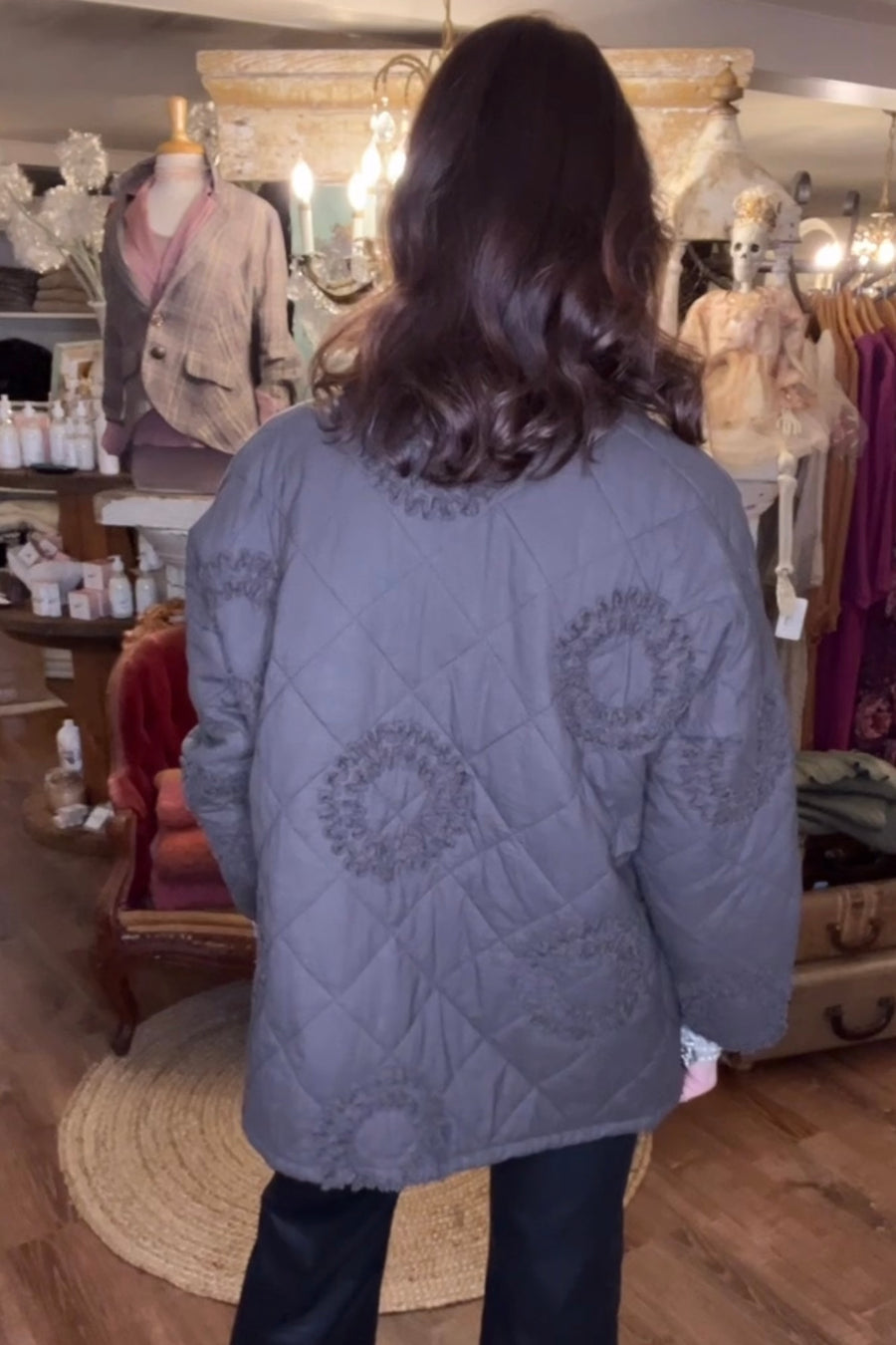 Embroidered Quilted Jacket