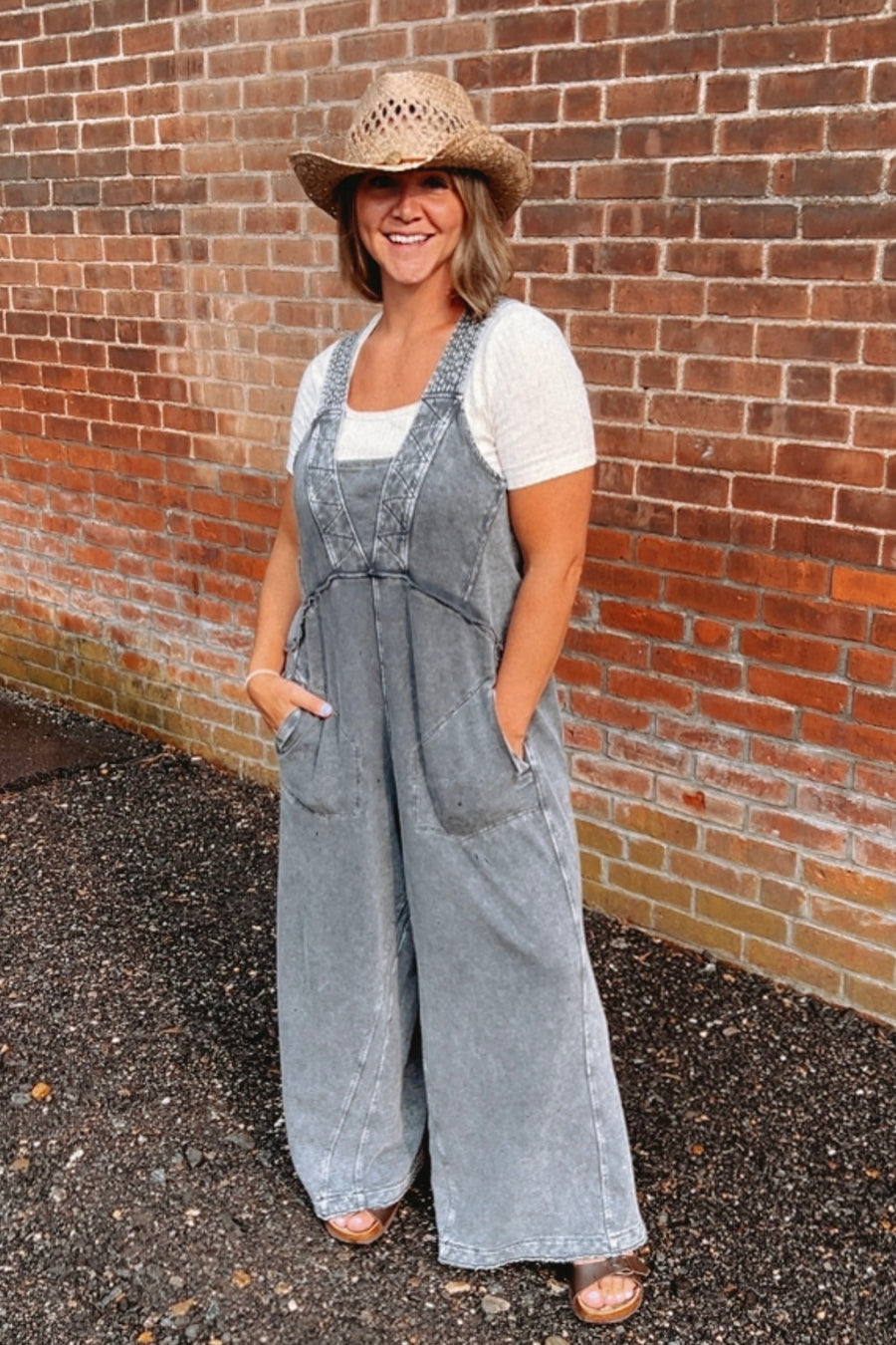 Washed Cotton Terry Jumpsuit