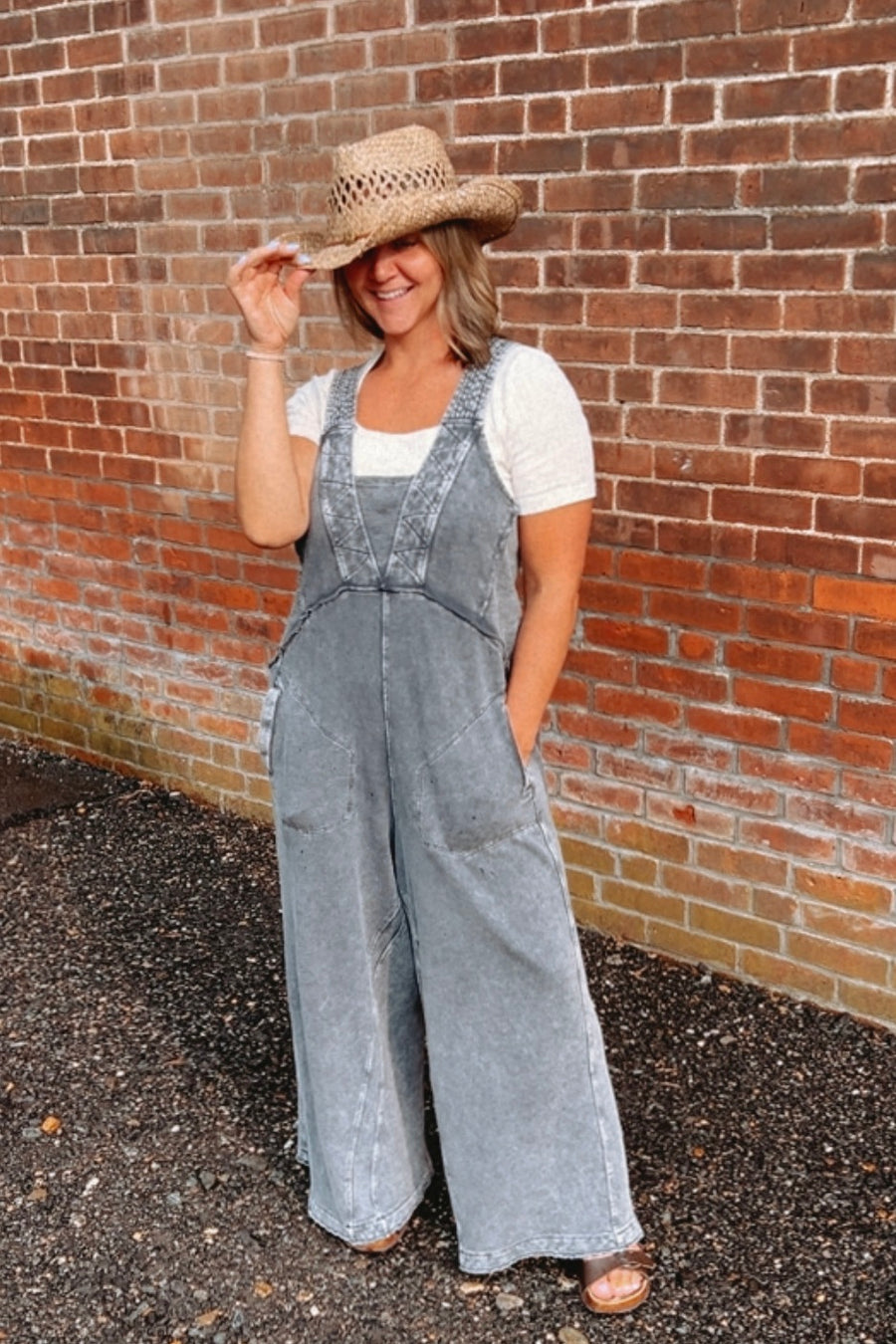 Washed Cotton Terry Jumpsuit