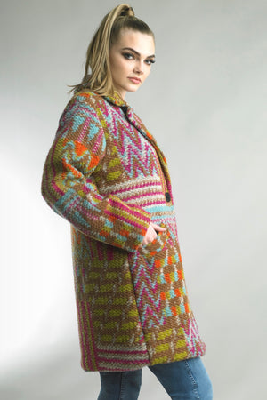 Free To Be Multicolor Boucle Coat