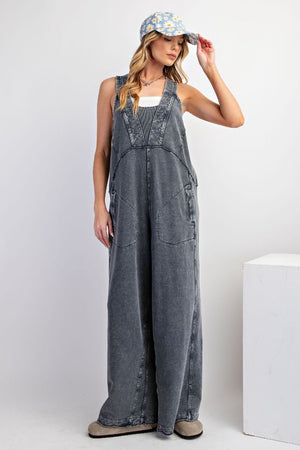 Washed Cotton Terry Jumpsuit