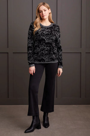 Blooming Cozy Jacquard Plush Sweater