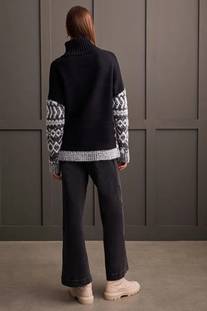 Turtleneck Intarsia Sweater